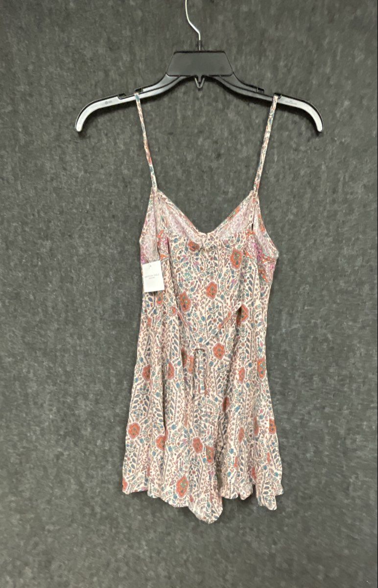 American Eagle Women's Paisley Boho Button Front Romper Multicolor Sz XS NWT