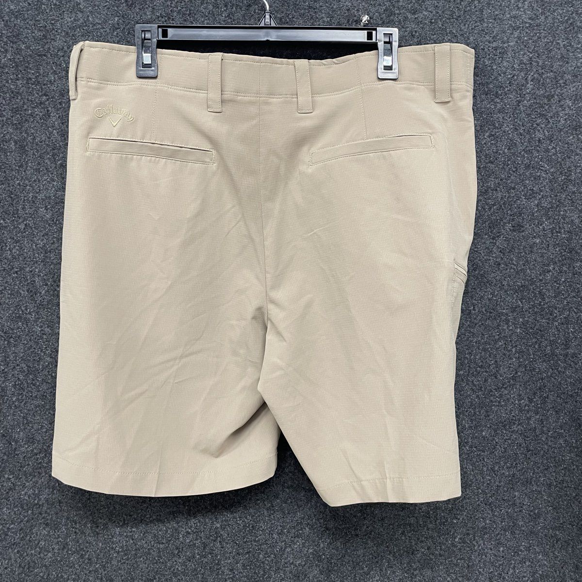 Callaway Men's Tan Performance Golf Stretch Shorts With Cargo Pocket Size 36