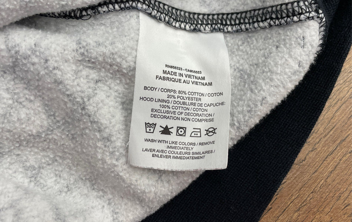 Nike Men's Hoodie Black White All Over Print Logo Pullover Fleece Sz S