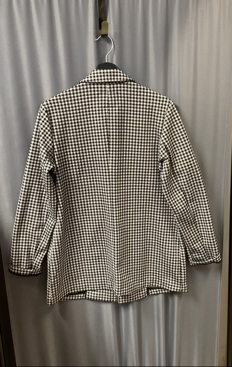 Sanctuary Women's Black White Houndstooth One Button Blazer Patch Pockets Sz S