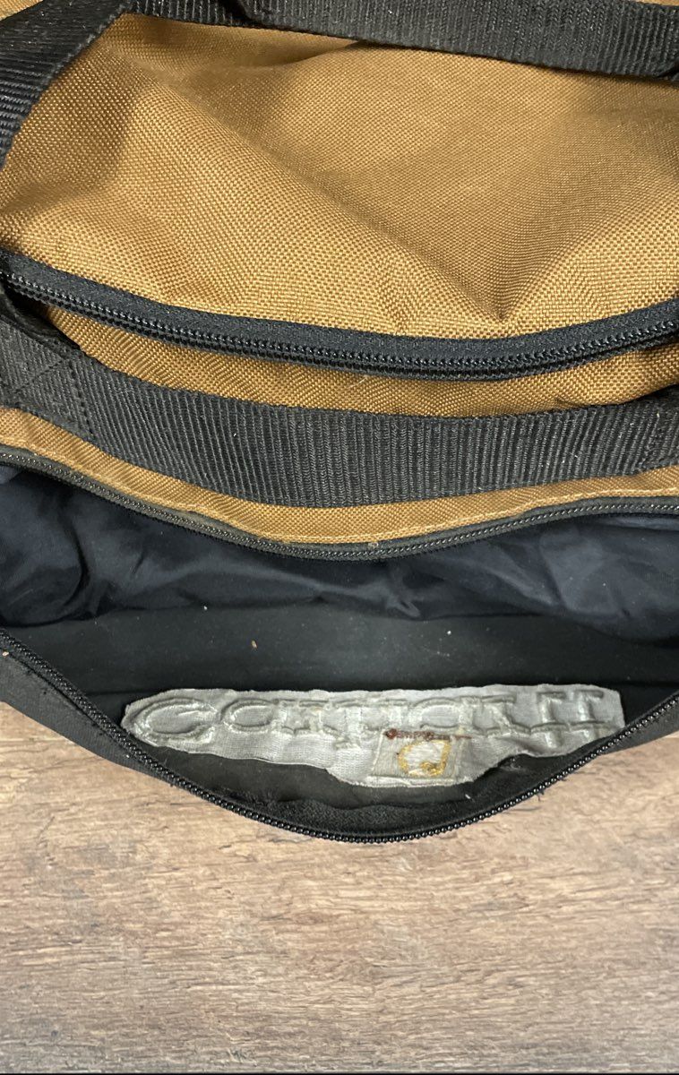 Carhartt Brown Black A194 Canvas Duffle Work Bag Travel Large