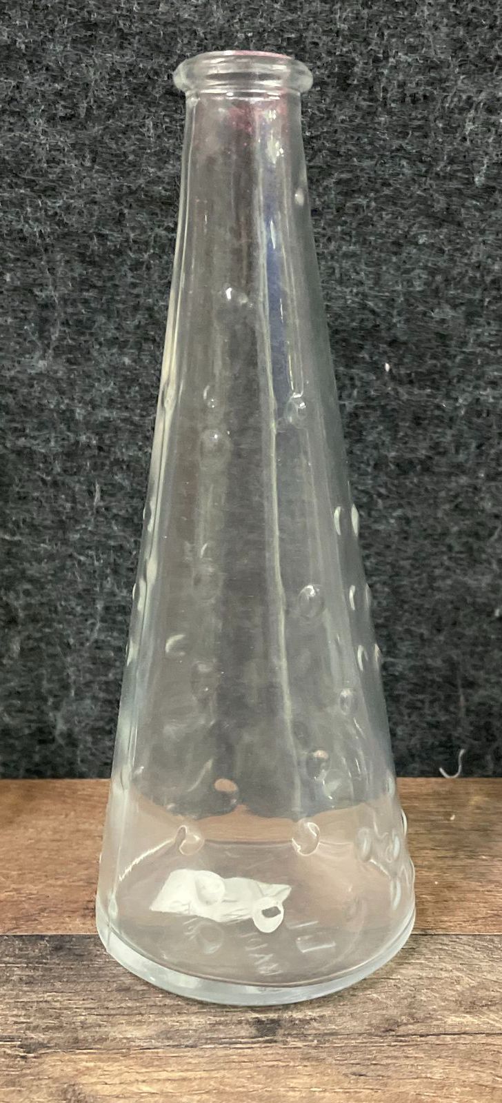 IKEA Glass Hobnail Cone Vase 6 Piece Set Clear Modern Bud Vases 7.5" Tall