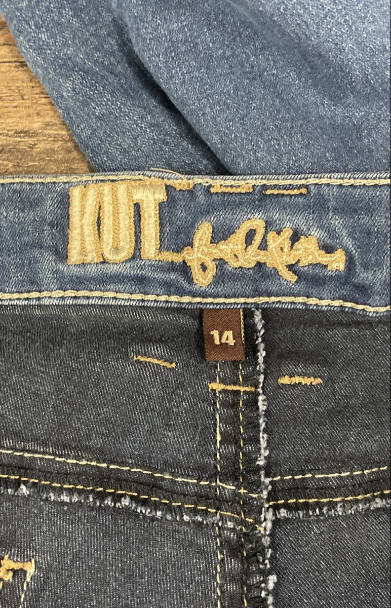 KUT from the Kloth Women's Medium Wash Stretch Denim Skinny Jeans Sz 14