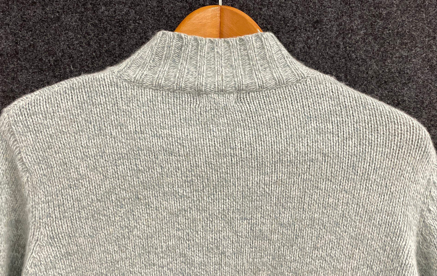 Vintage 90s L.L. Bean Women's Light Blue Lambswool Angora Full Zip Sweater XL