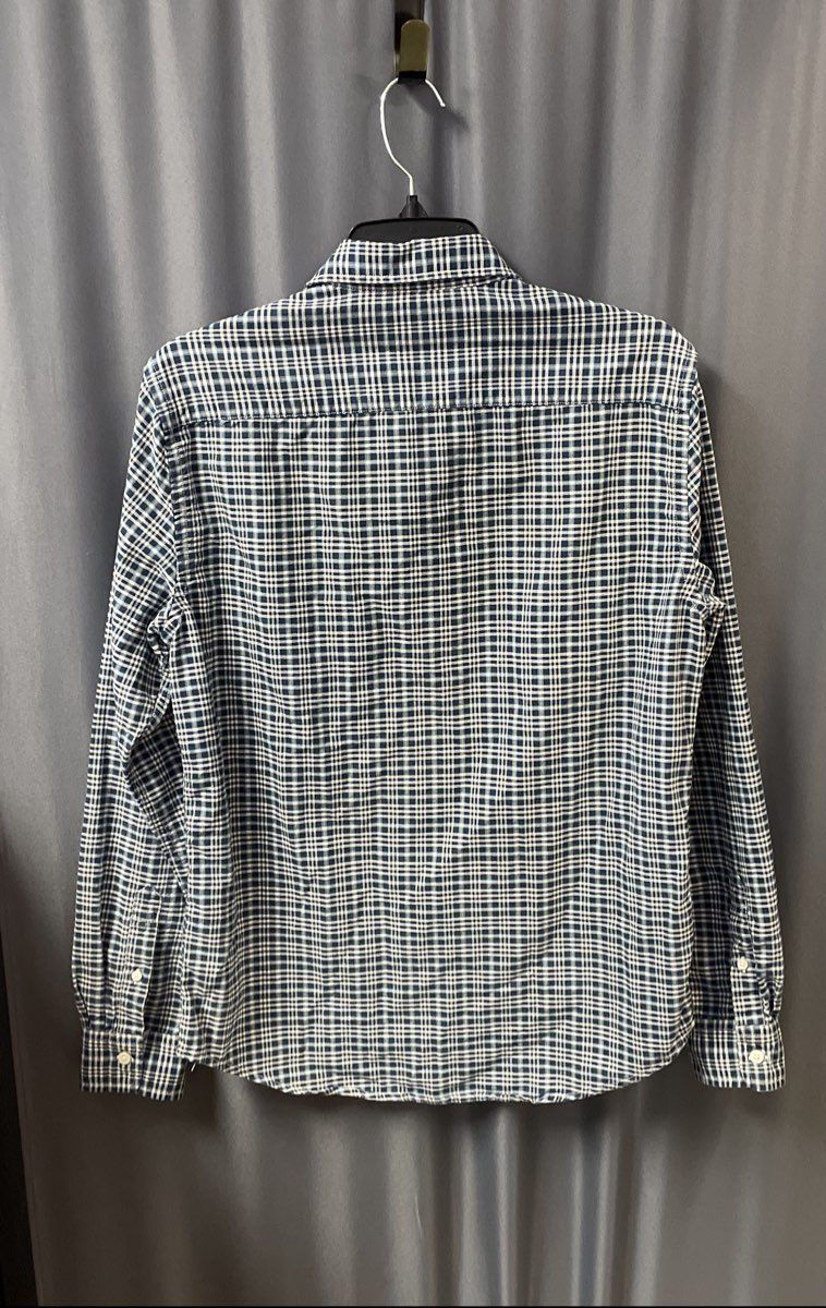 Denim & Supply Ralph Lauren Men's Blue White Plaid Cotton Button Down Shirt S