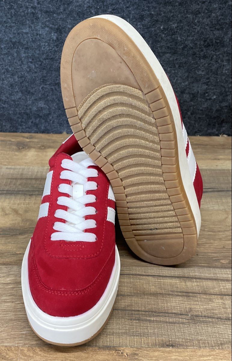 Steve Madden Vidan Red White Platform Sneakers Women's Size 6M