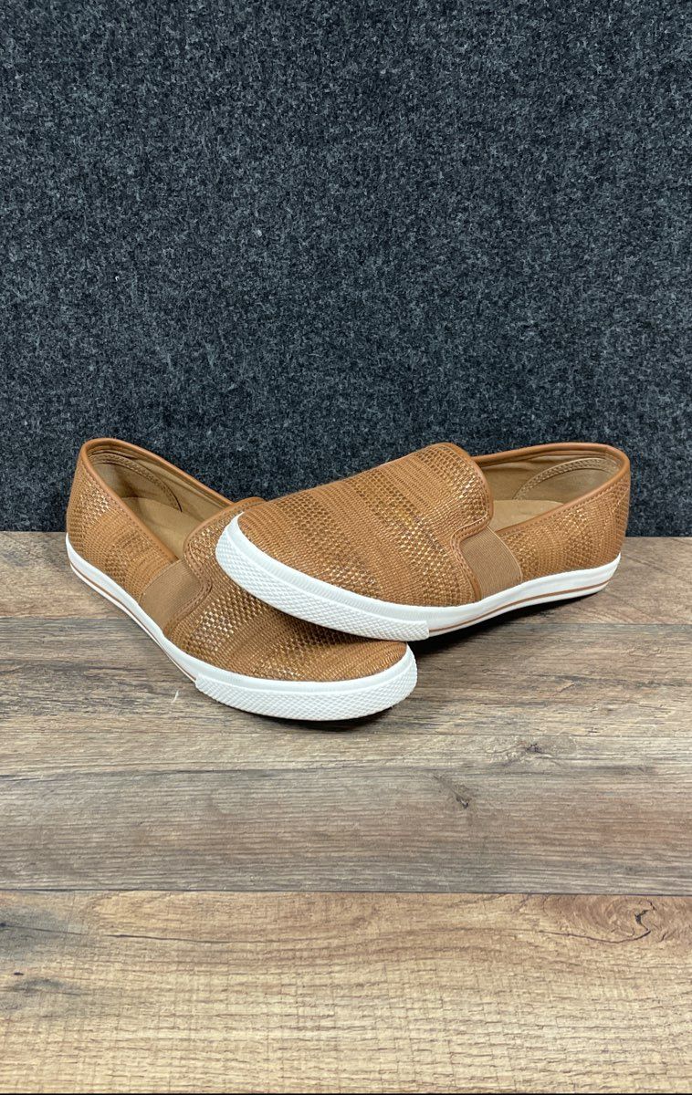Lauren Ralph Lauren Jinny Tan Woven Slip On Sneakers Women's Size 9