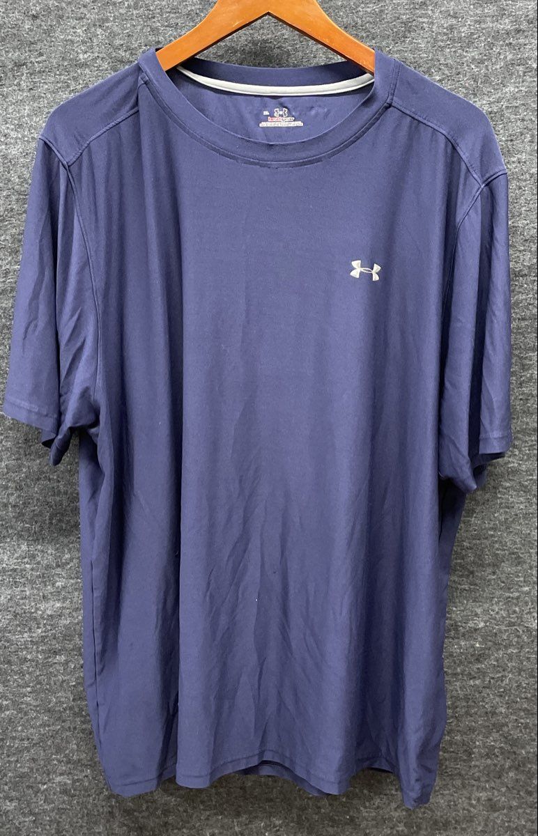 Under Armour Men's Blue HeatGear Short Sleeve Performance T-shirt Sz XL