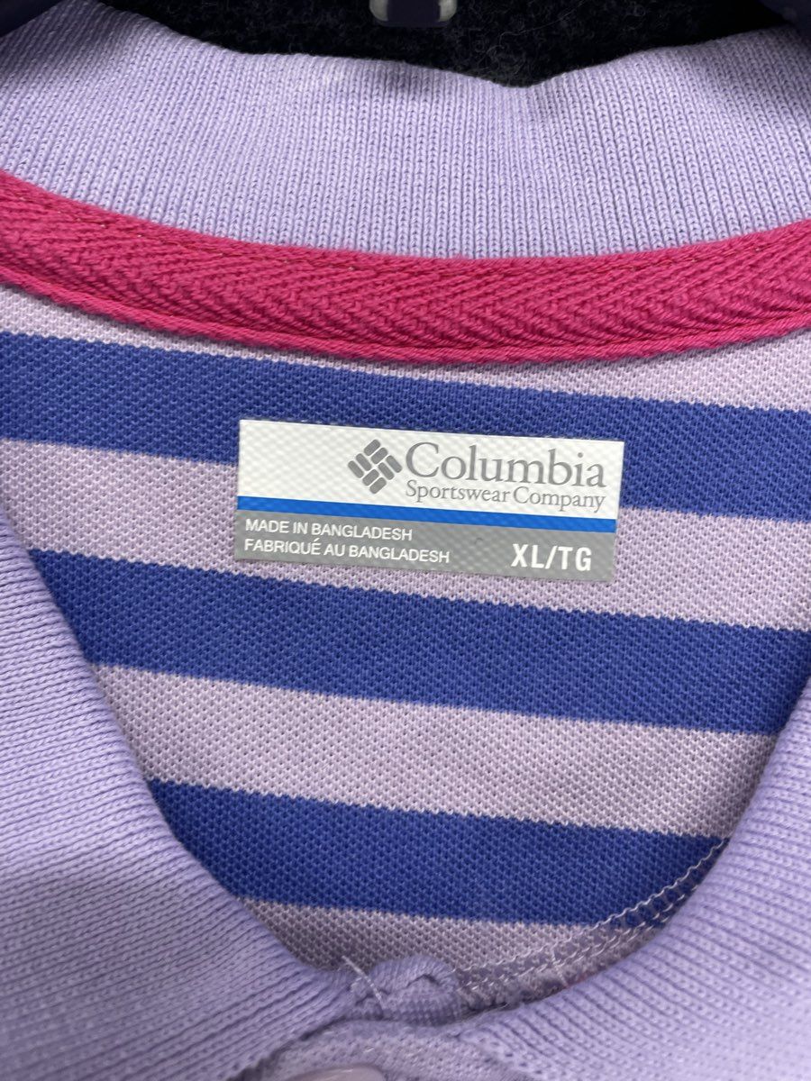 Columbia Men's PFG Perfect Cast Polo Shirt Lavender Pink Cotton Stretch Sz XL