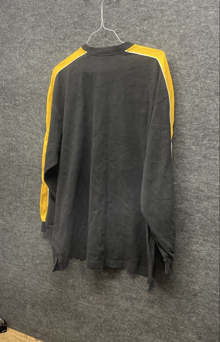 NFL Pittsburgh Steelers Men's Black Long Sleeve Striped Shirt Sz 2XL