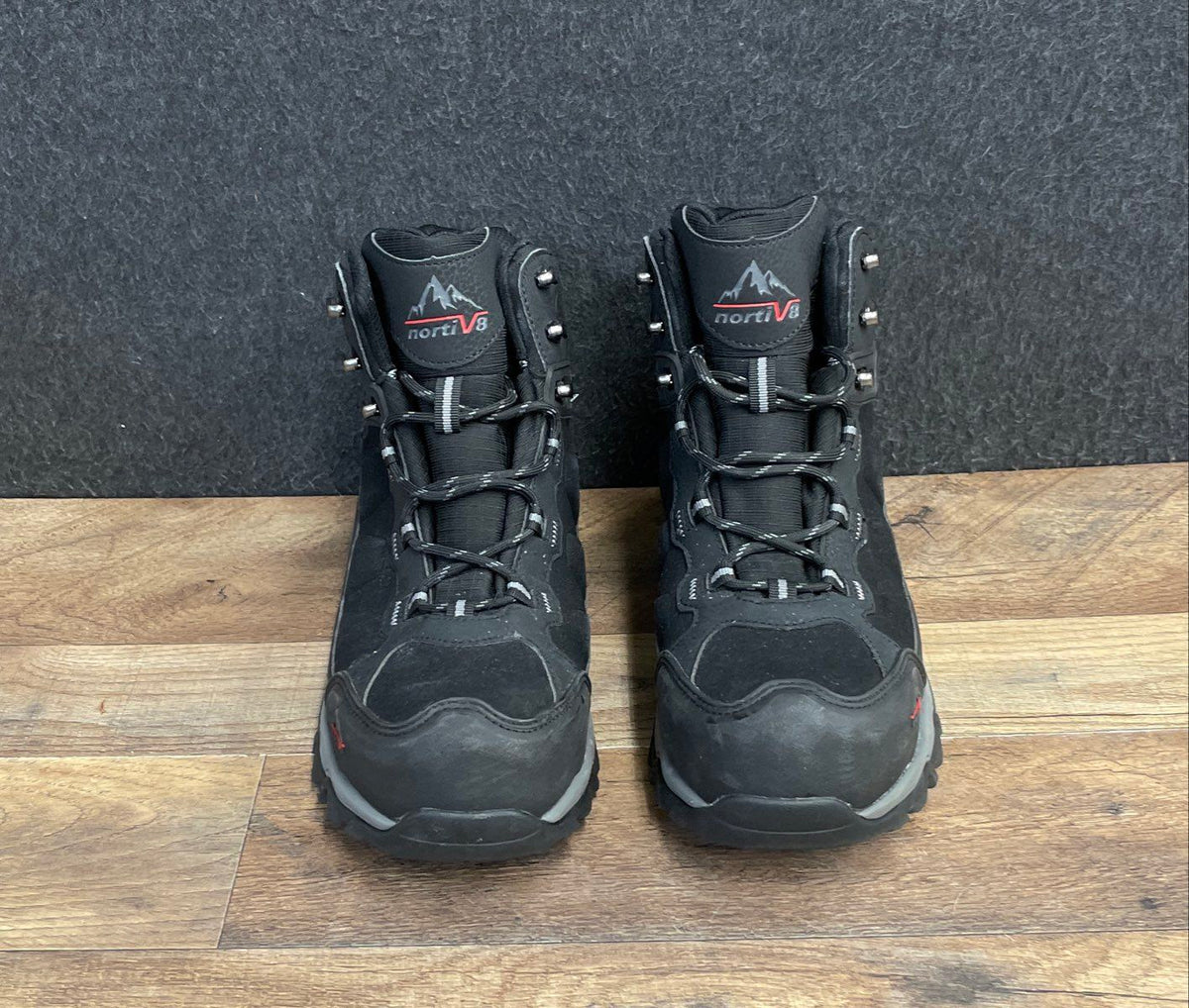 Nortiv8 JS19004M Waterproof Mid Hiking Boots Black Men's Size 8.5