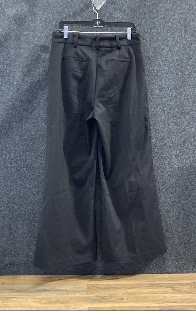 New York & Company Women's Black Wide Leg Pants Trousers Flat Front NWT Sz 10