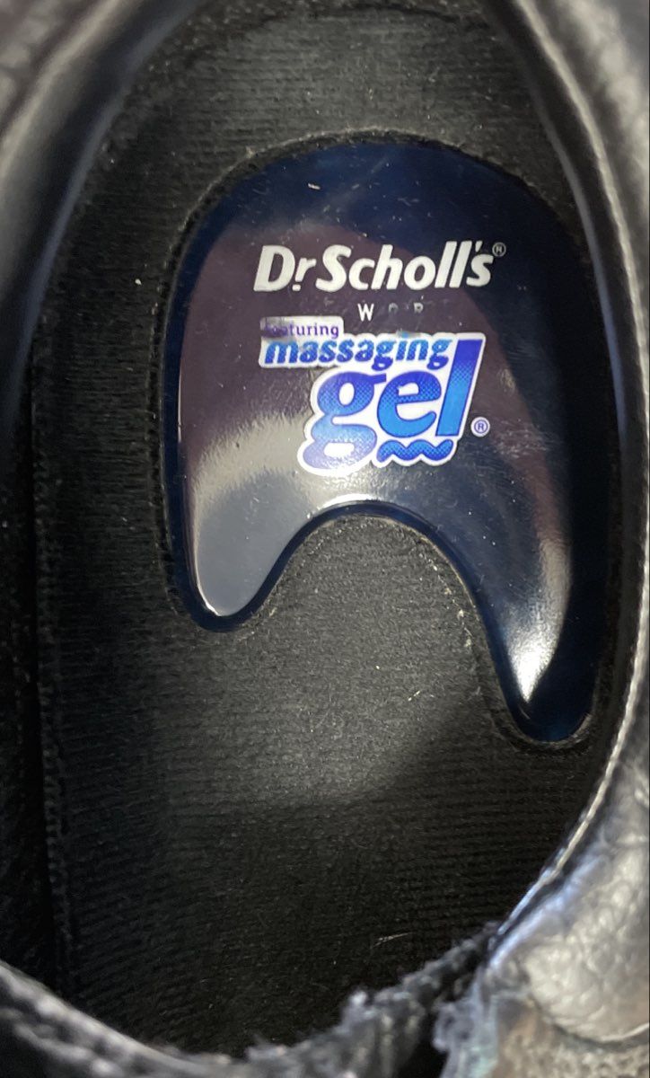 Dr. Scholl's Harrington Black Leather Work Shoes Men's Size 10W