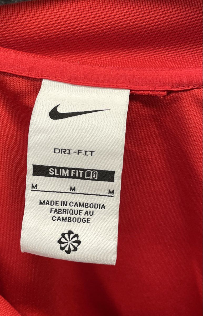 Nike Men's Red Dri-FIT Academy Slim Fit Full Zip Track Jacket Sz M