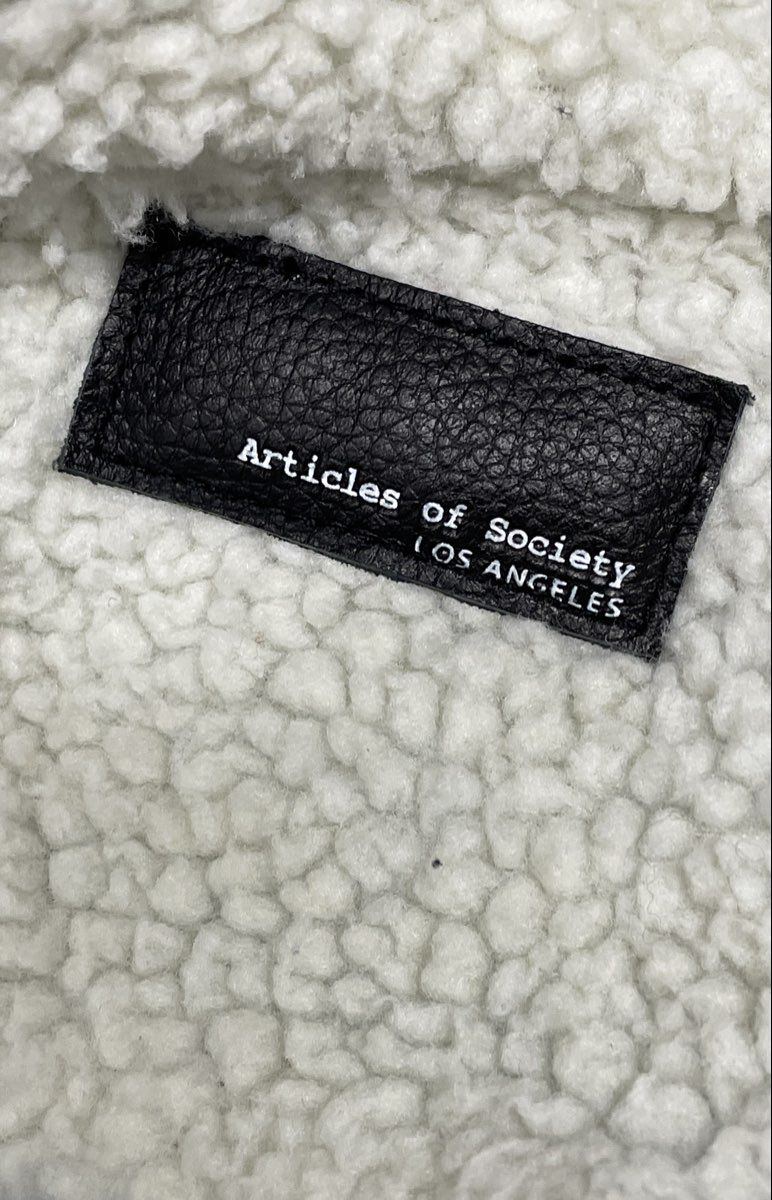 Articles of Society Women's Light Wash Sherpa Lined Denim Trucker Jacket Size L