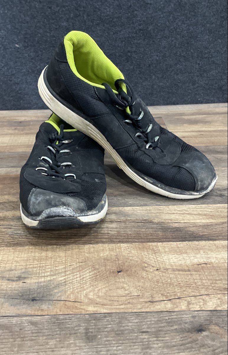 Lugz Phyt Black Neon Green Low Top Athletic Sneakers Men's Size 10