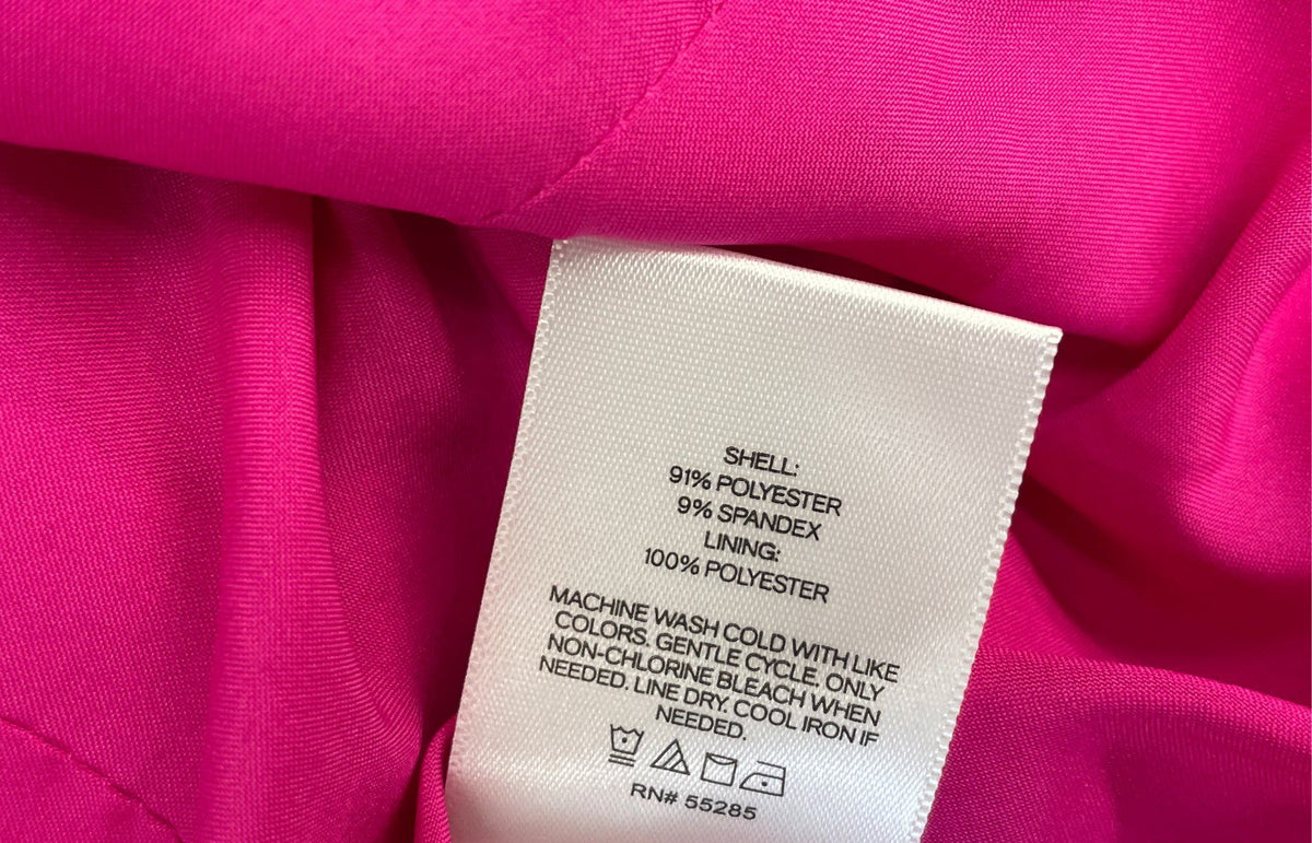 Express Women's Editor Blazer Fuchsia Pink Single Button Peaked Lapel Size S