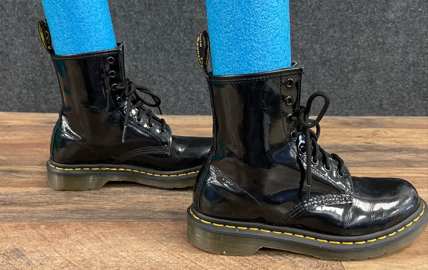 Dr. Martens 1460 W Black Patent Leather 8-Eye Boots Women's Size 7
