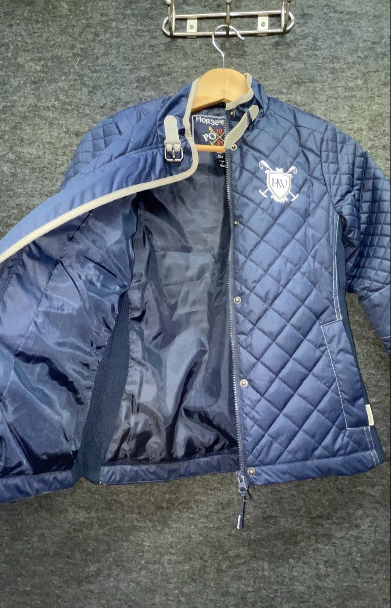 Horseware Women's Quilted Riding Jacket and Breeches Set Navy Gray Sz XXS USA 2