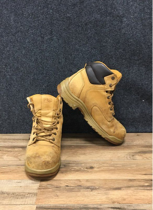 Timberland Pro Titan 99525 Wheat Nubuck Safety Toe Work Boots Men's Size 10.5