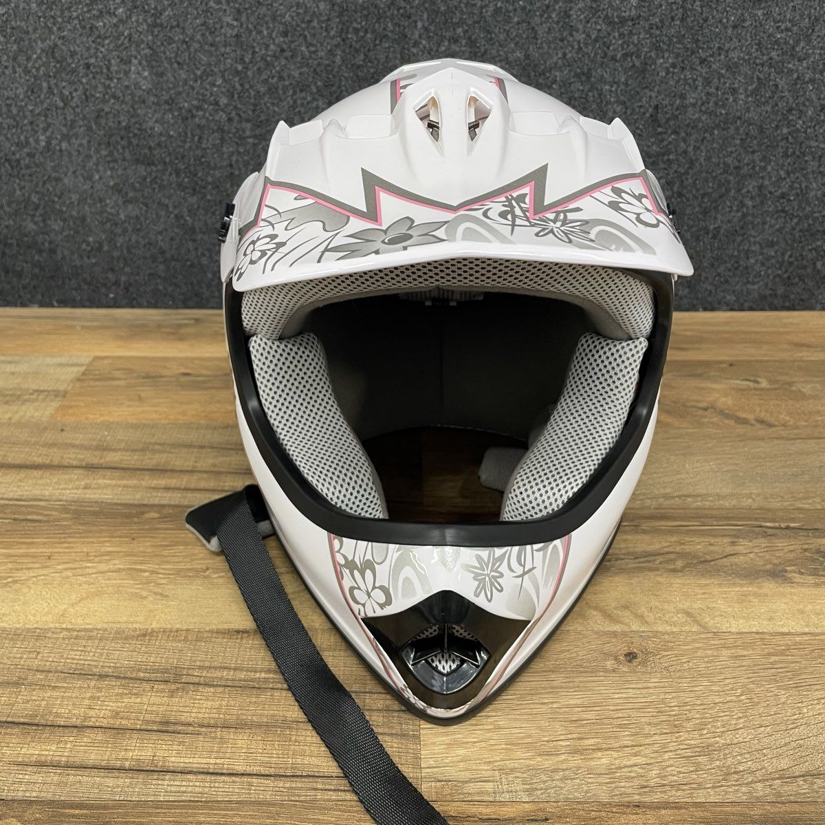 SLMOTO TCMT Youth Dirt Bike Helmet HY 601 DOT Small Pink Butterfly Motocross