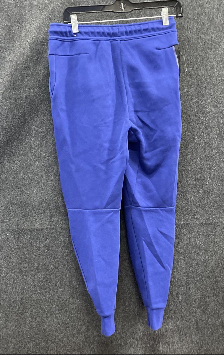 Nike Men's Blue Tech Fleece Tapered Joggers Zippered Pocket Size S