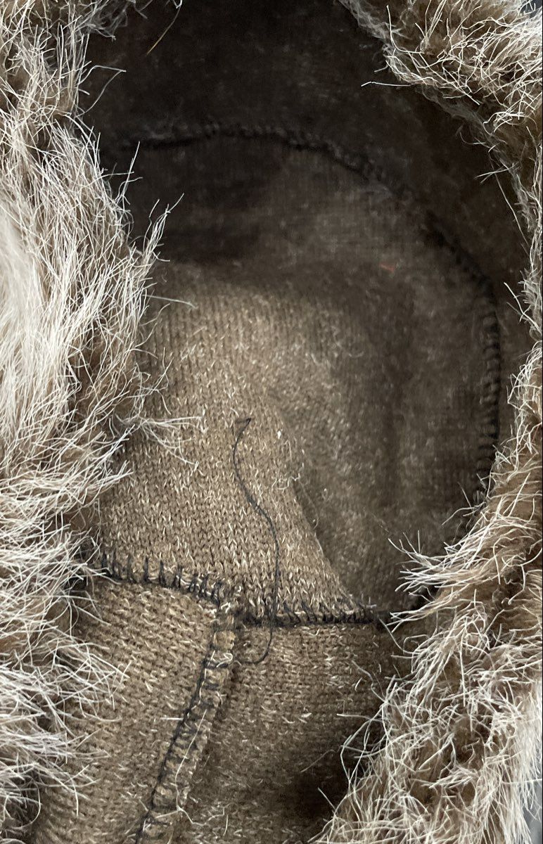 Vintage Unisex Raccoon Skin Cap Real Fur Davy Crockett Hat with Tail Brown Gray