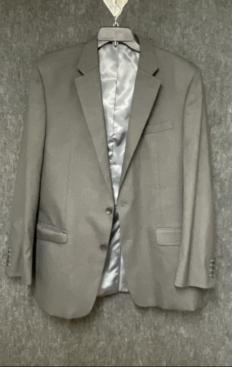 J.M. Haggar Men's Gray Classic Fit 2-Button Blazer Sport Coat Sz 44L