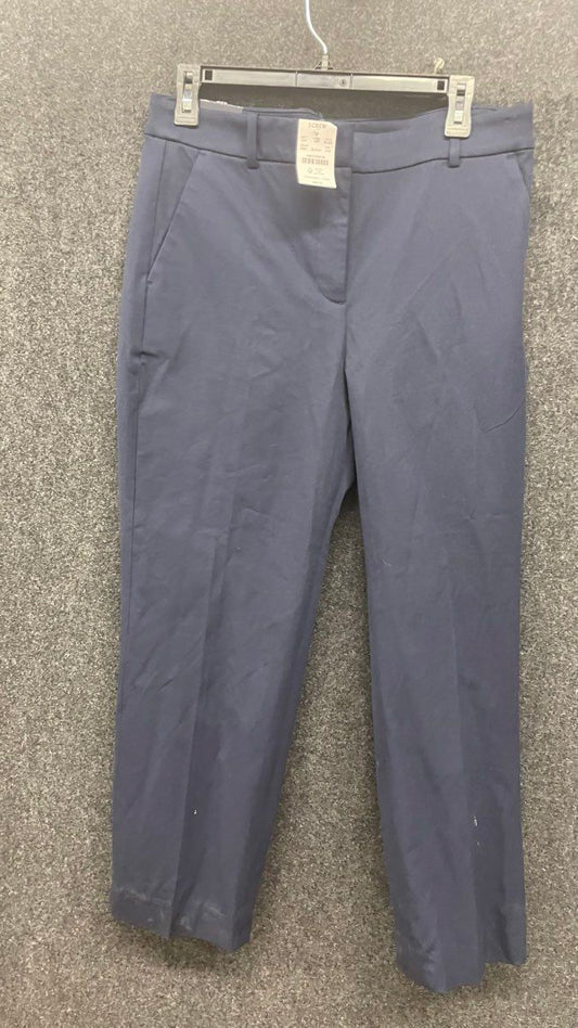 J. Crew Women's NWT Kallie Pant Navy Blue Straight Leg Ankle Sz 12P