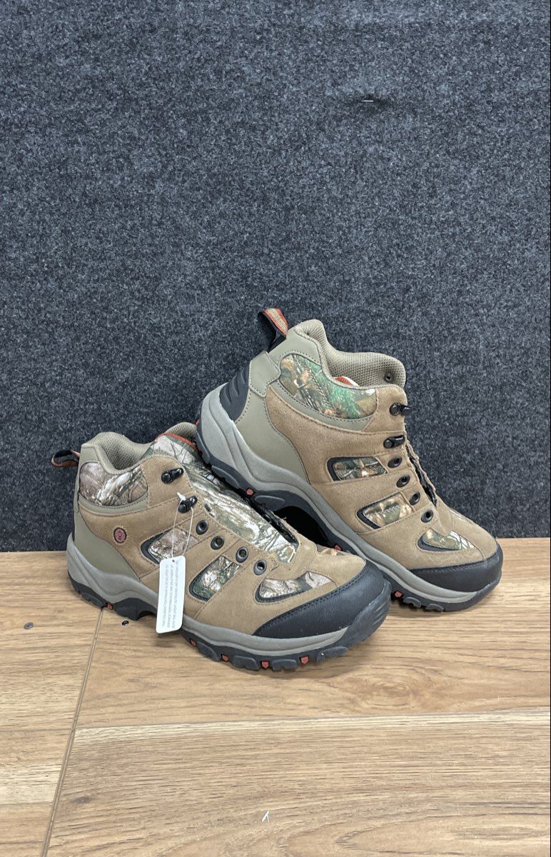 Coleman Griz Camo Tan Suede Leather Hiking Boots Men's Size 11.5