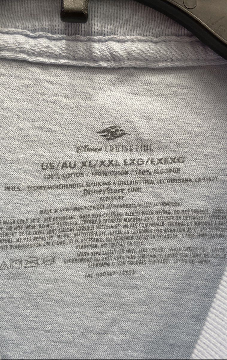 Disney Cruise Line Men's Blue Disney Treasure Inaugural Sailings Tee XL XXL