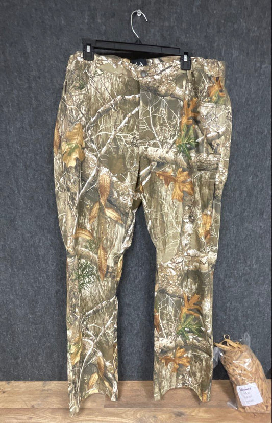 Realtree Men's Edge Camo Hunting Pants Cotton Blend Stretch Sz L 36-38