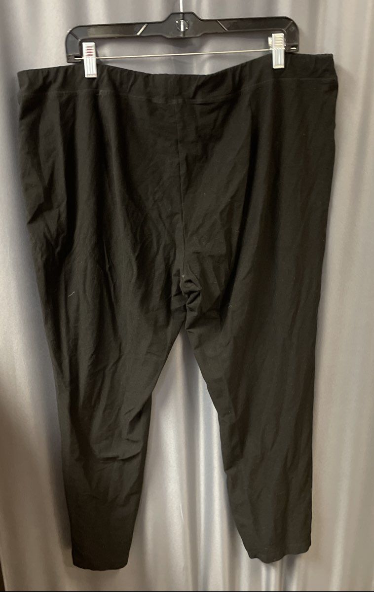 Eileen Fisher Women's Black Viscose Blend Stretch Jersey Leggings Sz XXL