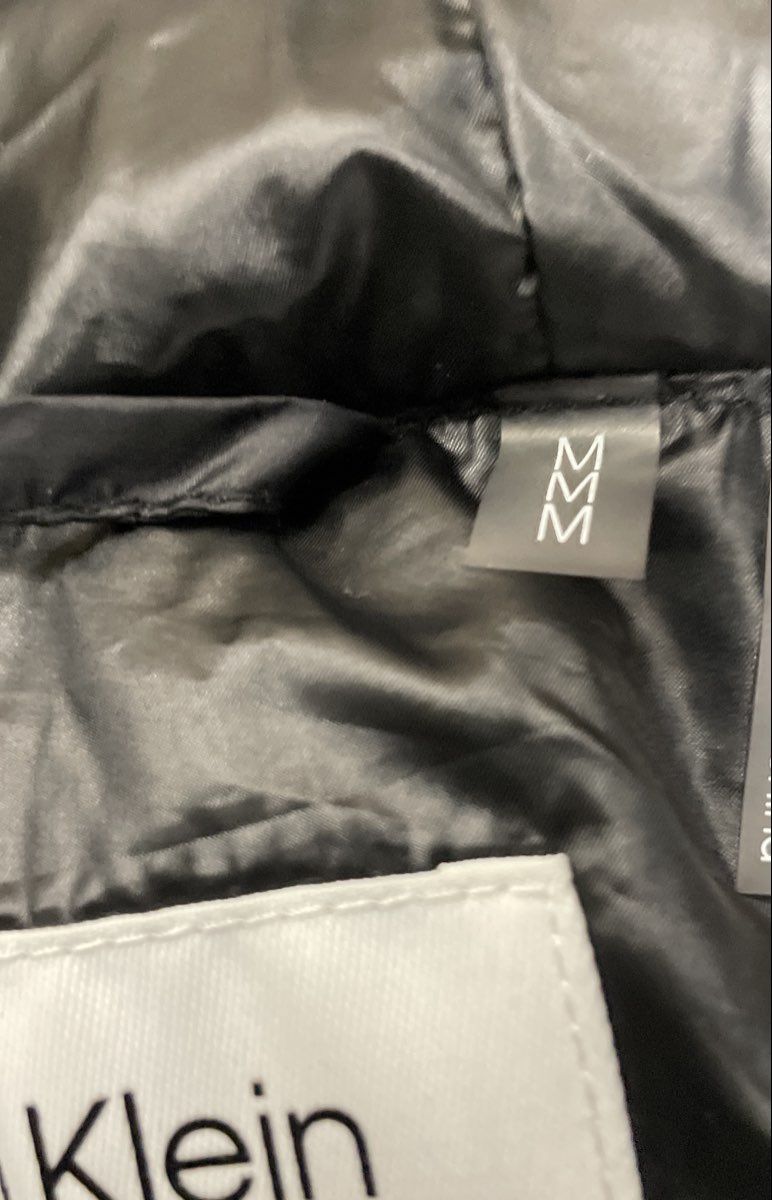 Calvin Klein Women's Black Hybrid Sherpa Puffer Hooded Insulated Jacket Sz M