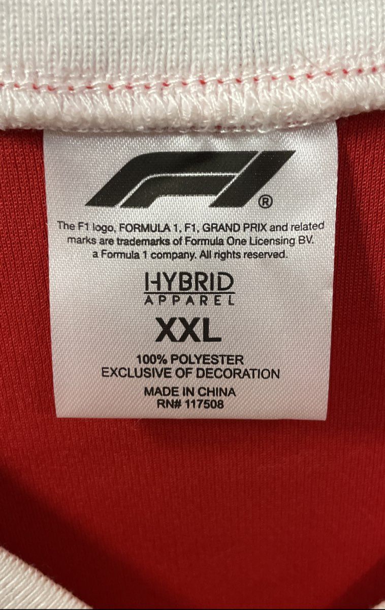Formula 1 Men's Red Racing Division Grand Prix Graphic Jersey NWT Sz XXL