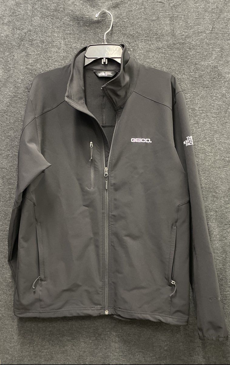 The North Face Men's WindWall Softshell Jacket Black GEICO Corporate Sz L