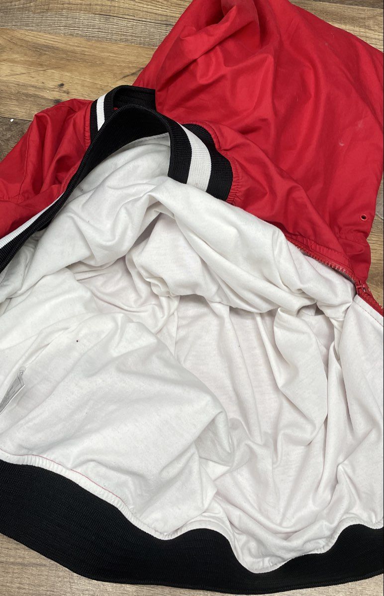 Vintage 90s Champs Sports Men's Maryland Windbreaker Red V-Neck Pullover Sz XL