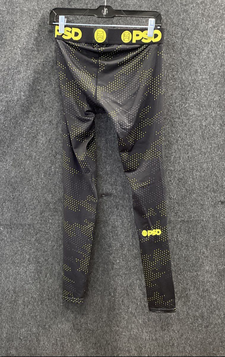 PSD Men's Neon DD Camo Pro Tight Compression Sports Pants Black NWT Size S
