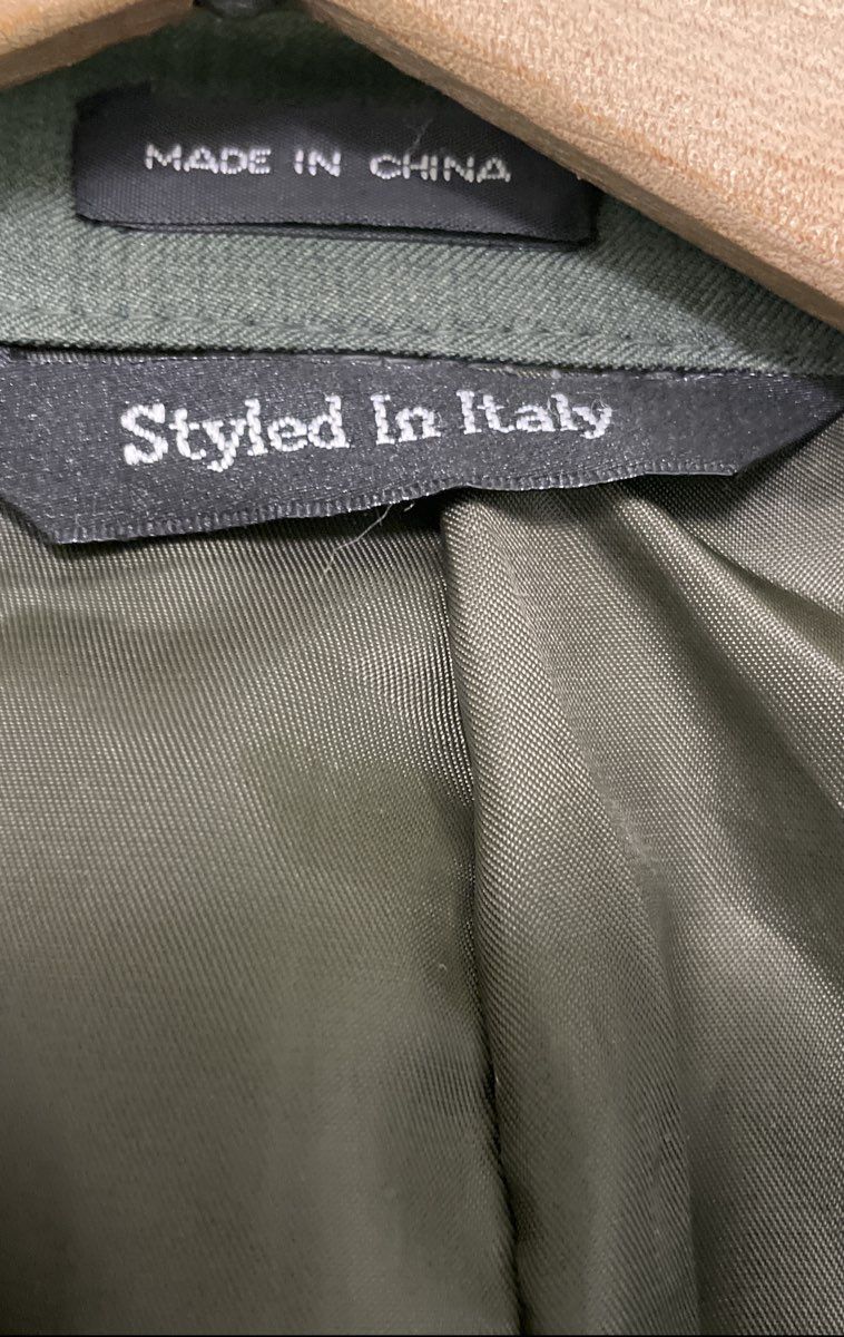 Zacchi Men's Olive Green Military Style Sport Coat Blazer Epaulets Sz 50R