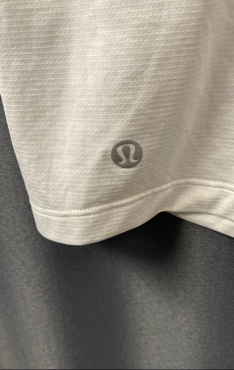 Lululemon Women's High Neck Split Hem Run Tank Top White Racerback Size S