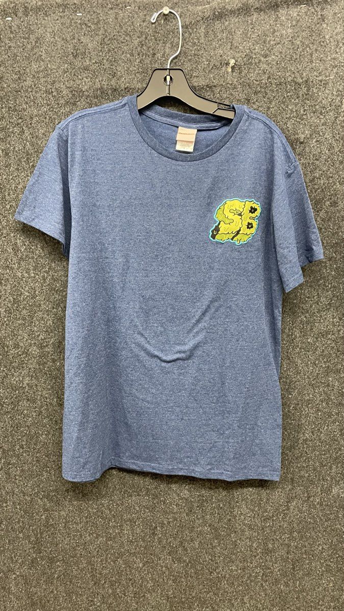 Nickelodeon Men's SpongeBob SquarePants Blue Heather Graphic T-Shirt Sz L