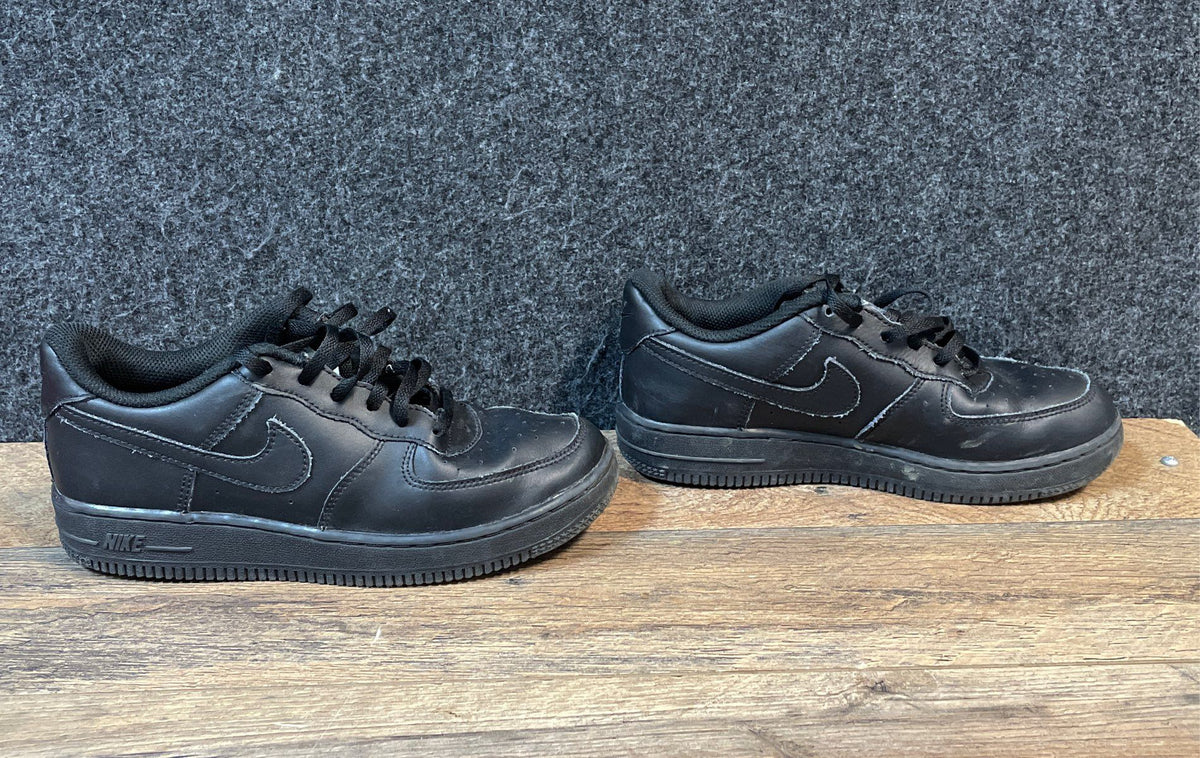 Nike Air Force 1 Low Triple Black Sneakers Size 3Y
