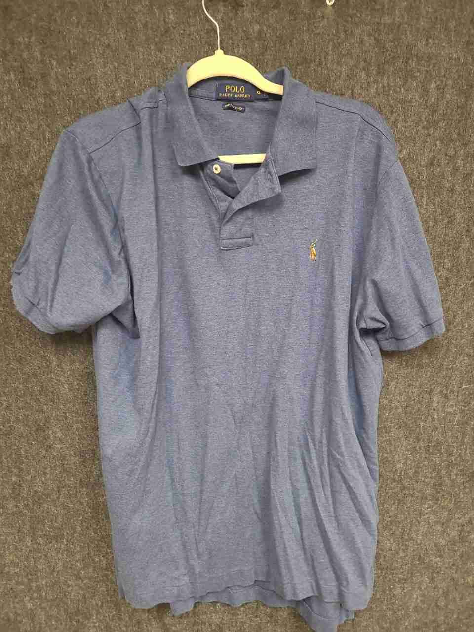 Polo Ralph Lauren Men's Heather Blue Pima Soft Touch Short Sleeve Polo Shirt XL