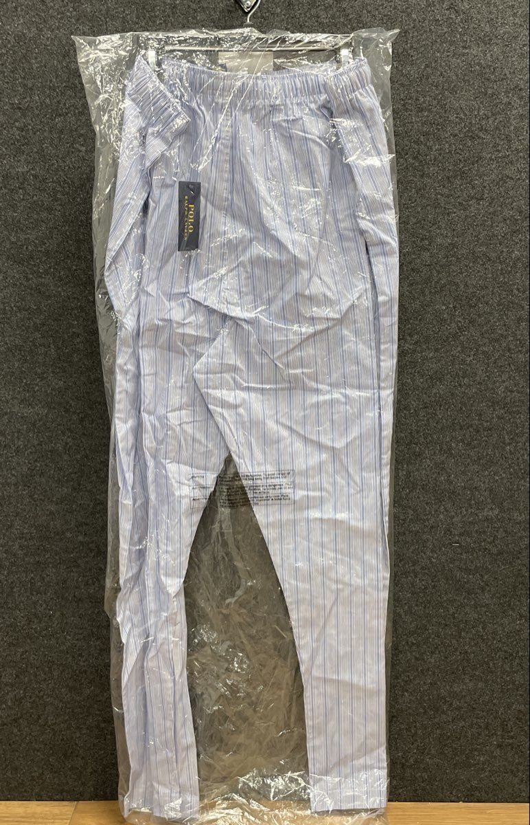 Polo Ralph Lauren Men's Blue White Striped Cotton Pajama Pants NWT Sz 1X