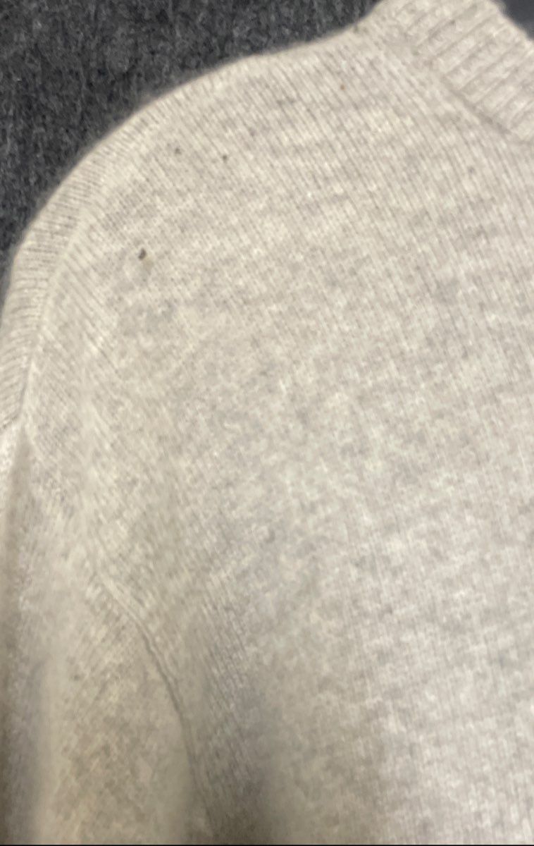 IZOD Men's Heather Gray 100% Cashmere Crewneck Long Sleeve Sweater Size M