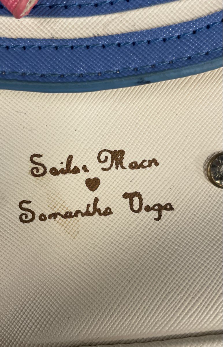 Samantha Vega x Sailor Moon White Blue Sailor Collar Crossbody Bag Gold Hardware