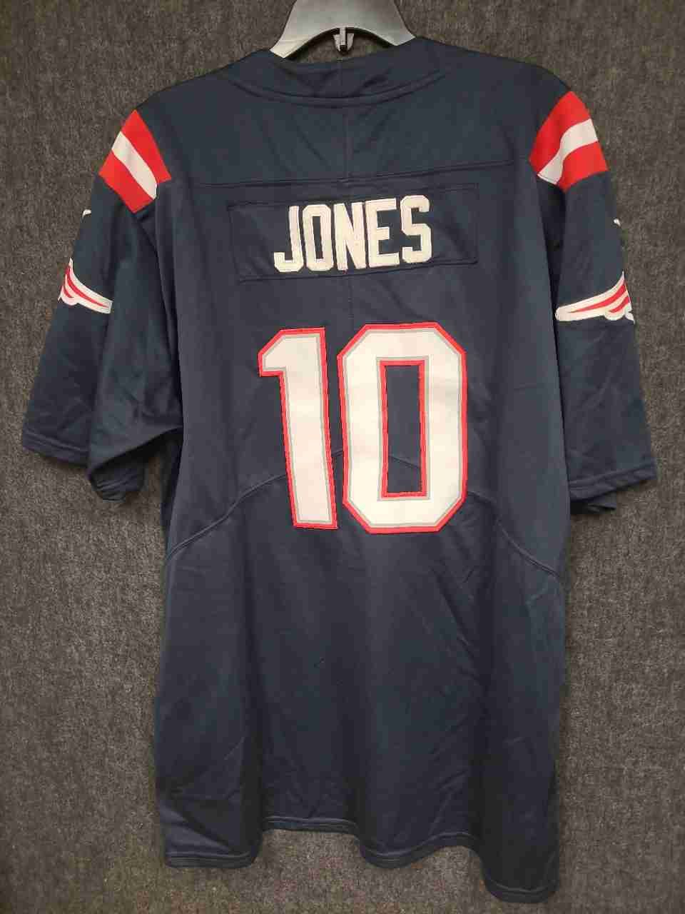 Nike Men's New England Patriots Mac Jones #10 NFL Jersey Navy Blue On Field XL