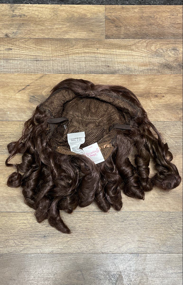 Disney Princess Belle Wig Brown Beauty and the Beast Costume Accessory Curls