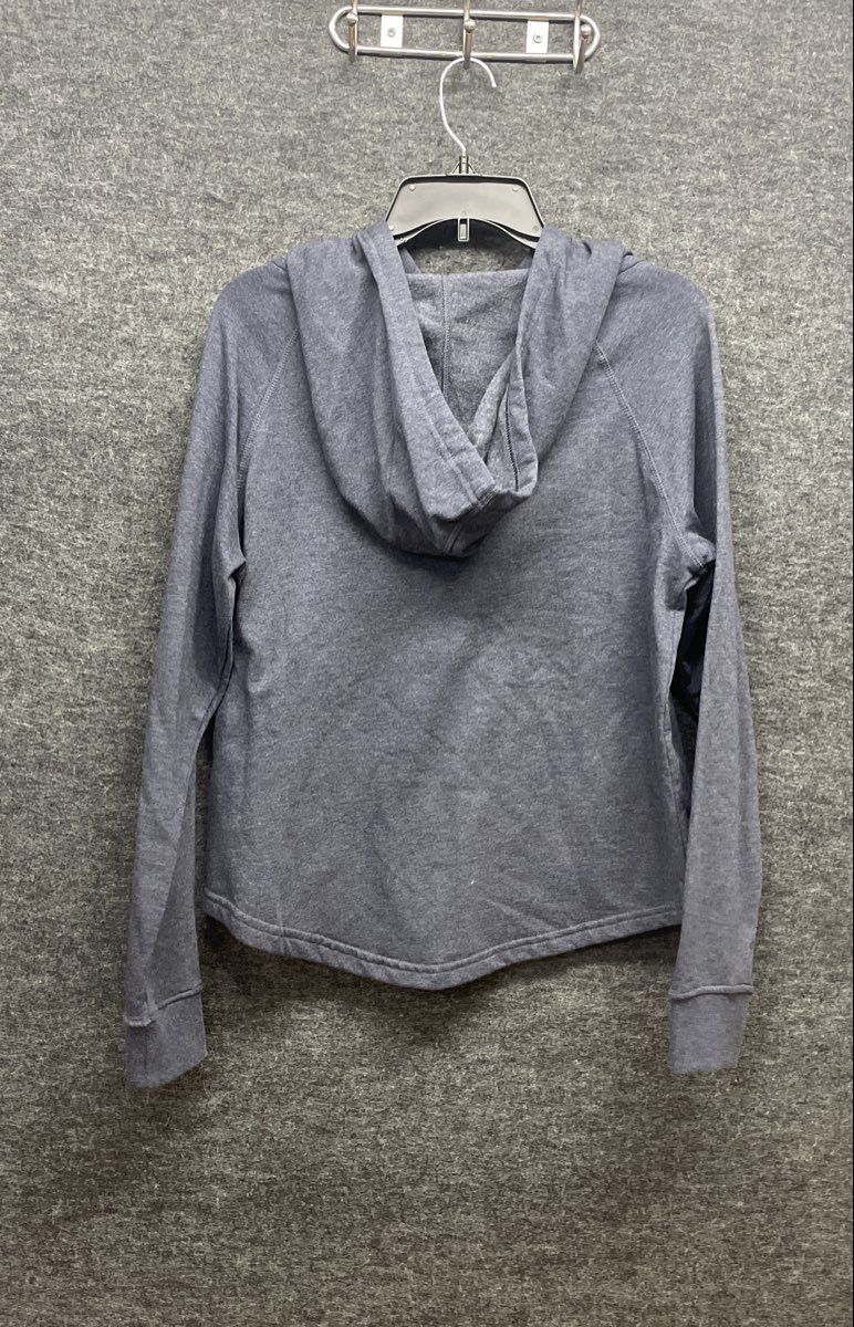 Patagonia Women's Ahnya Hoodie Heather Gray 3-Snap Fleece Pullover Size M