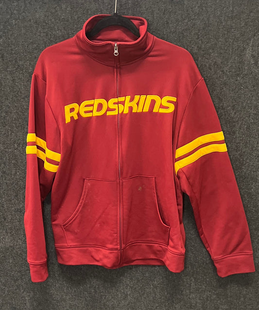 Washington Redskins Commanders NFL Full Zip Track Jacket Burgundy Sz L
